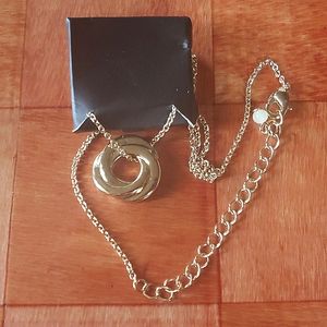 Vintage Twisted Circle Necklace Signed SAB